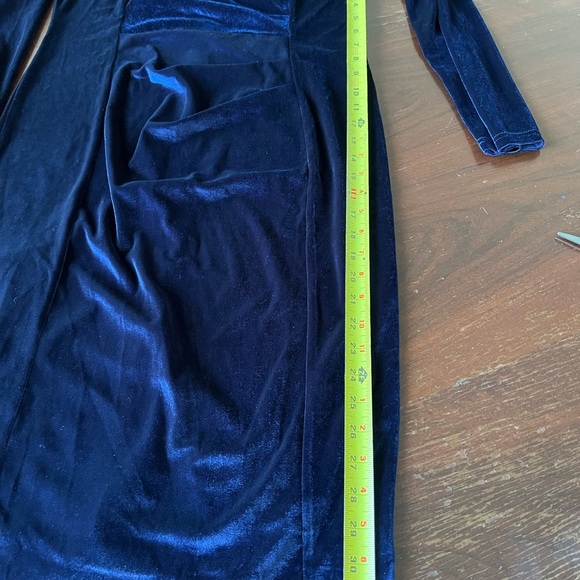 NWT Belle Poque Velvet Dress | SIZE L | Navy blue - Picture 7 of 8